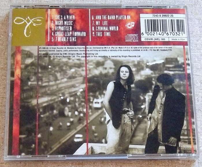 SIMPLE MINDS Good News From The Next World SOUTH AFRICA Cat# CDVIR (WE) 185 [VG+]