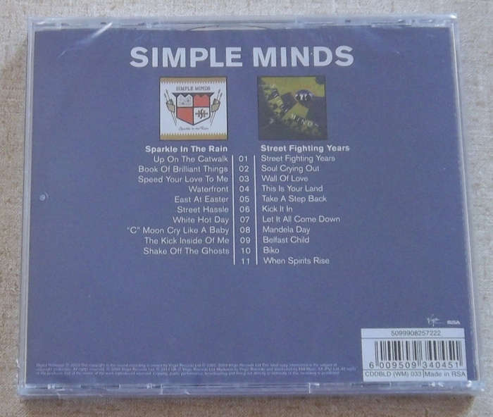 SIMPLE MINDS Sparkle in the Rain / Street Fighting Years 2CD SOUTH AFRICA