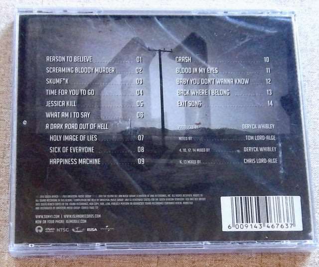 SUM 41 Screaming Bloody Murder SOUTH AFRICA Cat# STARCD 7566