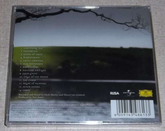 TORI AMOS Night Of Hunters SOUTH AFRICA Cat# STARCD 7620