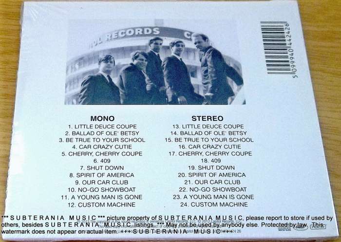 THE BEACH BOYS Little Deuce Coupe HDCD EUROPE Cat#5099940442426 [2012 remaster]