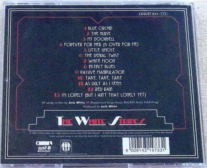 THE WHITE STRIPES Get Behind Me Satan SOUTH AFRICA Cat# CDJUST 054