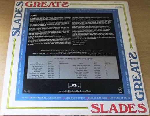 SLADE Greats VINYL LP Record