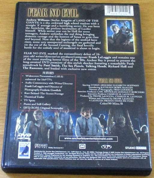 CULT FILM: Fear No Evil DVD [DVD BOX 5]
