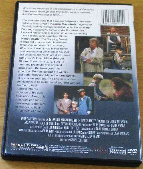 CULT FILM: Henry and Verlin DVD [DVD BOX 5] Gary Farmer