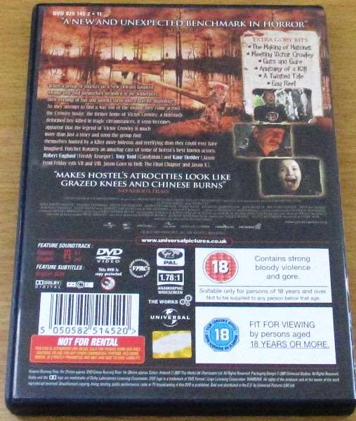 CULT FILM: Hatchet DVD [DVD BOX 5] Old School American Horror