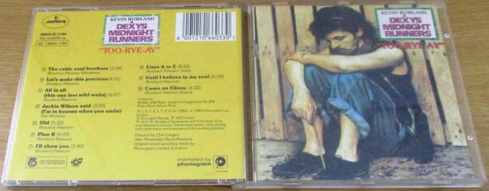 DEXY`S MIDNIGHT RUNNERS Too Rye Ay CD  [Shelf Z Box 9]