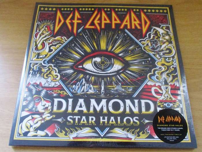 DEF LEPPARD Diamond Star Halos Ltd Edition RED / YELLOW 2XLP VINYL LP RECORD