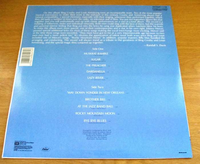 BING CROSBY + LOUIS ARMSTRONG LP VINYL RECORD