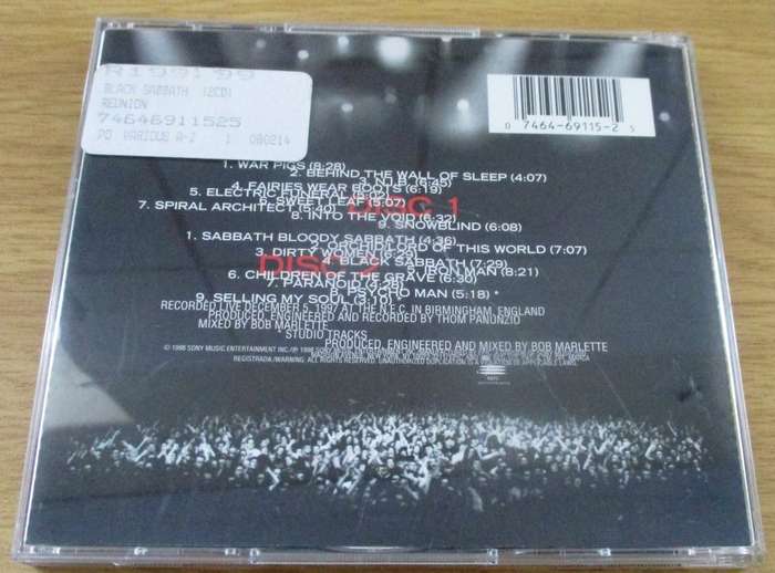 BLACK SABBATH Reunion 2xCD