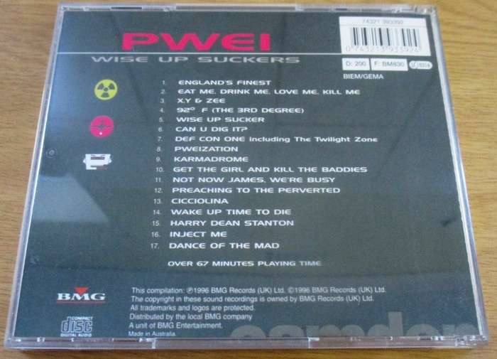 POP WILL EAT ITSELF Wise Up Suckers CD