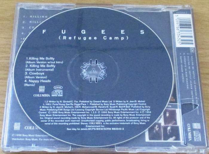 THE FUGEES Killing Me Softly IMPORT CD Single [Shelf BB CD singles]