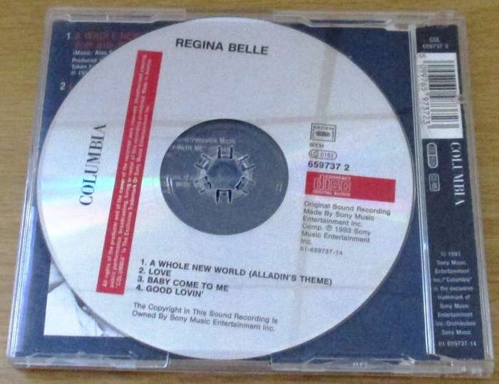PEABO BRYSON and REGINA BELLE A Whole New World IMPORT CD Single [Shelf BB CD singles]