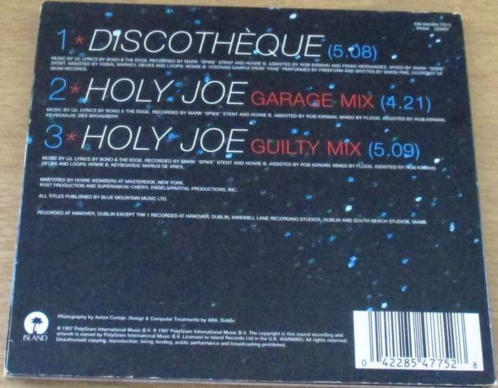 U2 Discotheque IMPORT Single [Shelf BB CD singles]