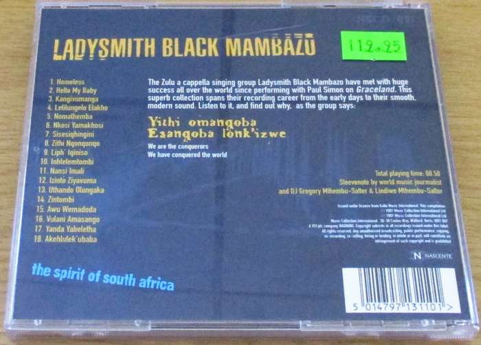 LADYSMITH BLACK MAMBAZO Spirit of South Africa  CD [msr]