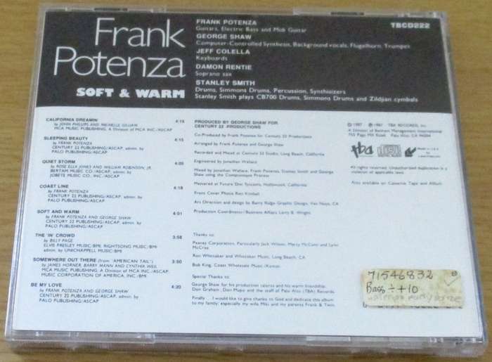 FRANK POTENZA Soft and Warm CD [Shelf G x 24]