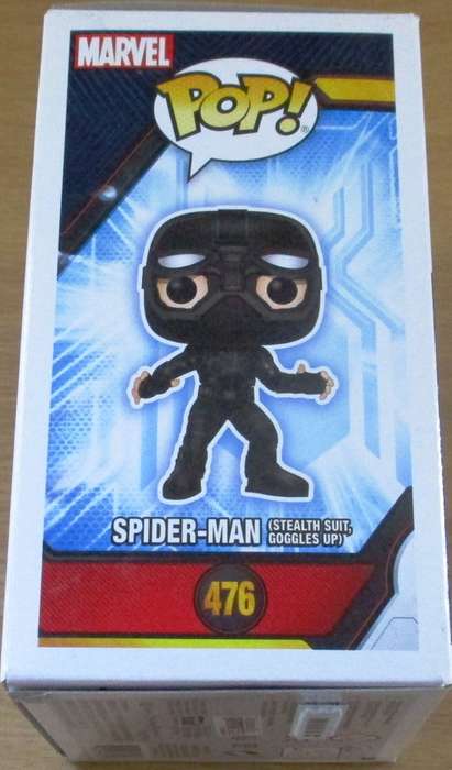 MARVEL 476 SPIDER-MAN [Stealth Suit]  POP! Vinyl Bobble-Head [FIGURINE SHELF]