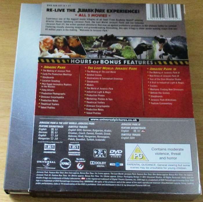 JURASSIC PARK TRILOGY BOX SET [SHELF D1]