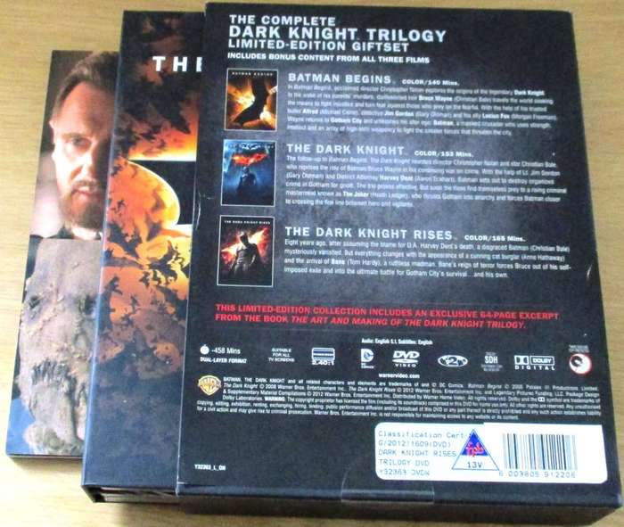 THE DARK KNIGHT Trilogy 3 Film 6xDVD BOX SET with thick booklet [SHELF D1]