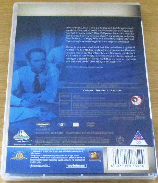 CULT FILM: 12 ANGRY MEN Henry Fonda [DVD BOX 2]