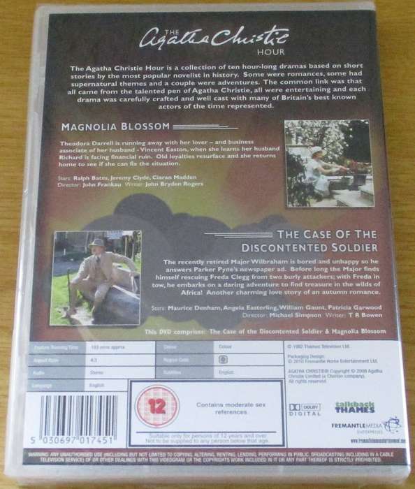 THE AGATHA CHRISTIE HOUR Magnolia Blossom / Case of the Discontented Soldier [NEW BB DVD SHELF]