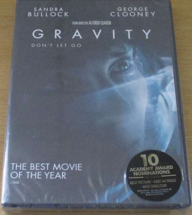 GRAVITY George Clooney Sandra Bullock [NEW BB DVD SHELF]