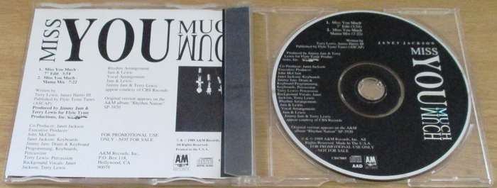 JANET JACKSON Miss You Much CD Single [SHELF BB CD SINGLES]