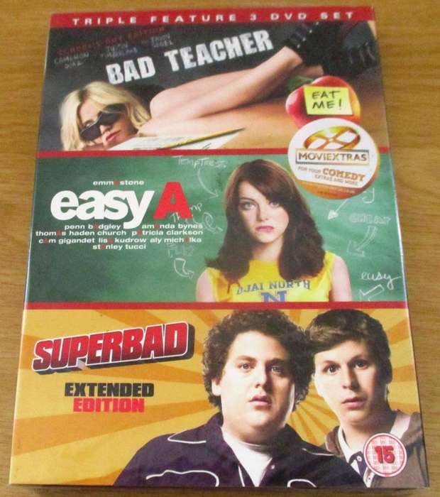 BAD TEACHER / EASY A / SUPERBAD Extended Edition 3xDisc Set [RED BB SHELF]