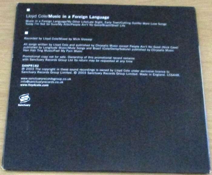 LLOYD COLE Music in a Foreign Language [Cardsleeve Box]
