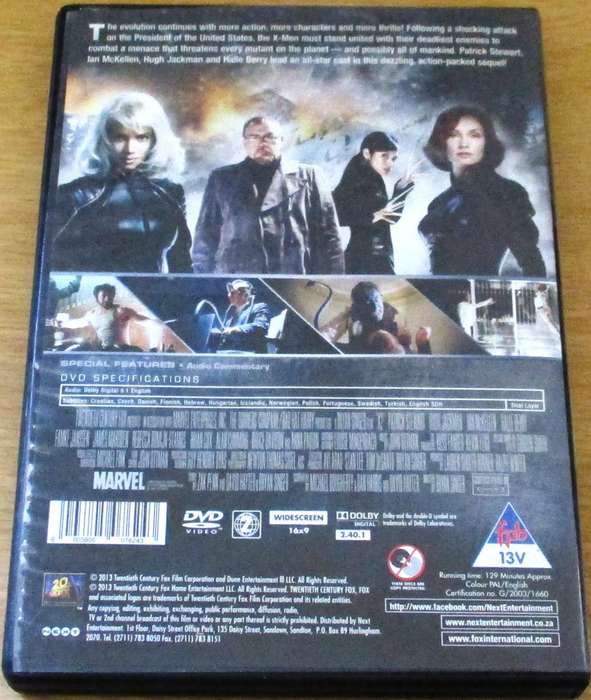 X-MEN 2 DVD