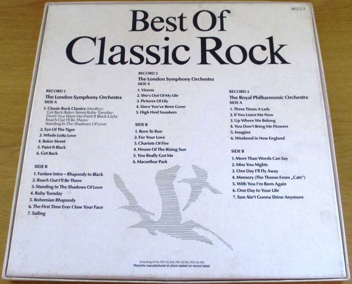 BEST OF CLASSIC ROCK The London Symphony Orchestra 3xLP VINYL RECORD