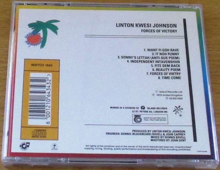 LINTON KWESI JOHNSON Forces of Victory CD  [msr]