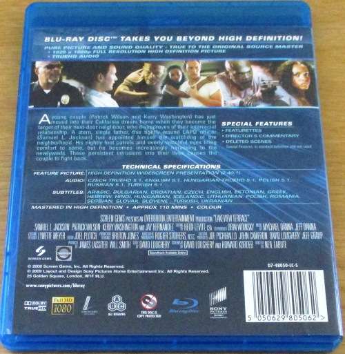 LAKEVIEW TERRACE Samuel L Jackson  Blu Ray   [BLU RAY SHELF]