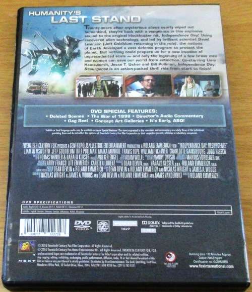 CULT FILM: INDEPENDENCE DAY RESURGENCE [DVD BOX 8]