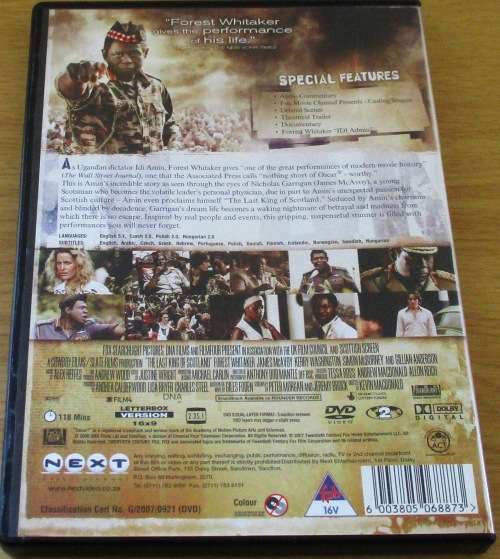 CULT FILM: THE LAST KING OF SCOTLAND Forest Whitaker [DVD BOX 8]