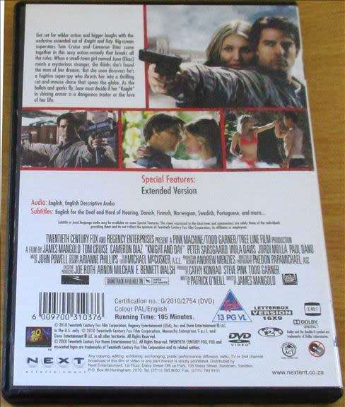 CULT FILM: KNIGHT AND DAY Cruise Diaz  [DVD BOX 6]