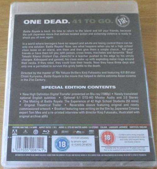 BATTLE ROYALE SURVIVAL PROGRAM Blu Ray [Shelf H]