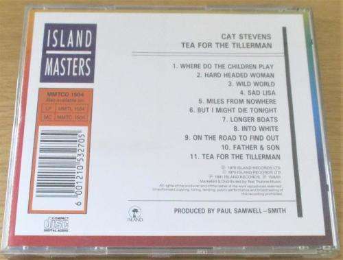CAT STEVENS Tea for the Tillerman CD