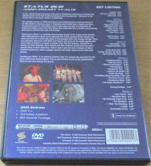 STATUS QUO Anniversary Waltz DVD