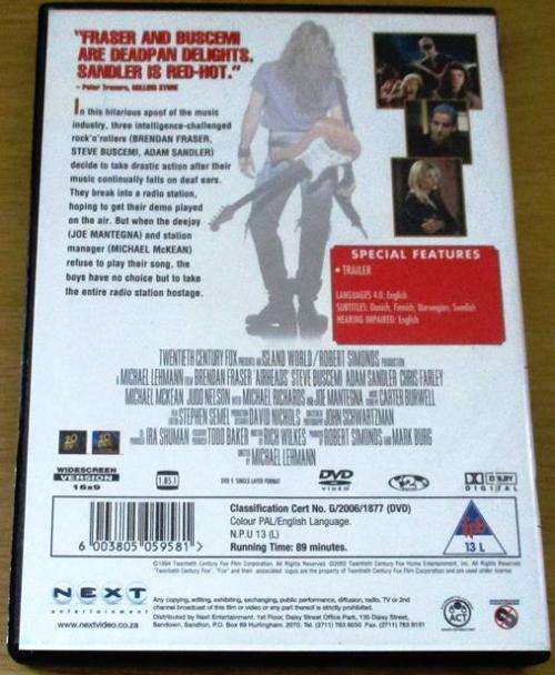 CULT FILM: AIRHEADS Brendan Fraser Adam Sandler [DVD Box 15]