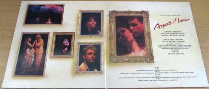 ANDREW LLOYD WEBBER ASPECT OF LOVE LP VINYL RECORD