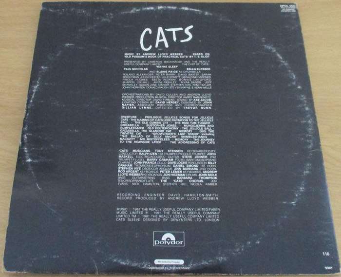 CATS O.S.T. 2xLP VINYL RECORD
