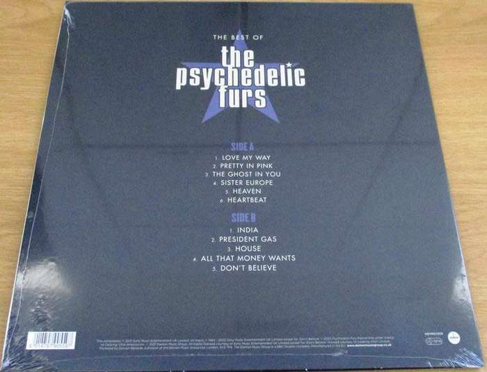 THE PSYCHEDELIC FURS The Best Of The Psychedelic Furs LP VINYL Record