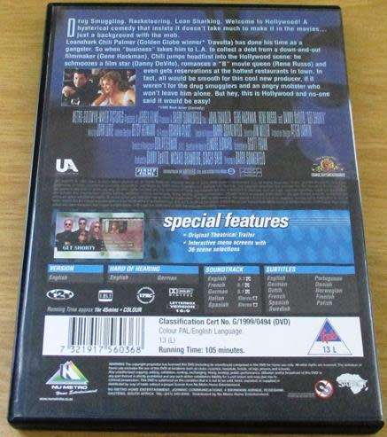 CULT FILM: GET SHORTY Travolta Hackman De Vito DVD  [DVD BOX 2]