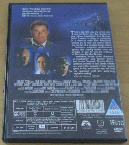 CULT FILM: THE GENERAL`S DAUGHTER John Travolta [DVD BOX 3]