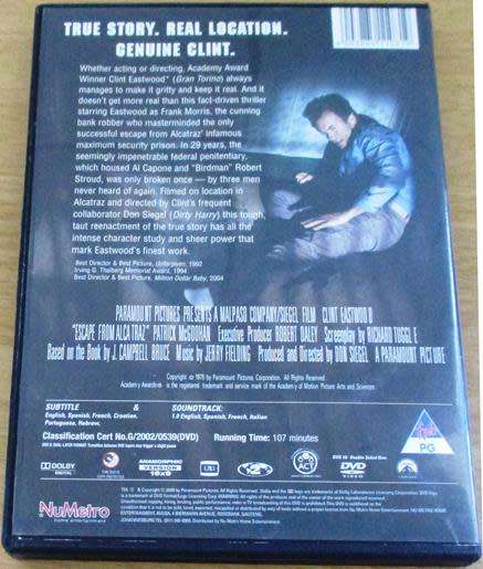 CULT FILM: ESCAPE FROM ALCATRAZ Clint Eastwood DVD [DVD BOX 5]