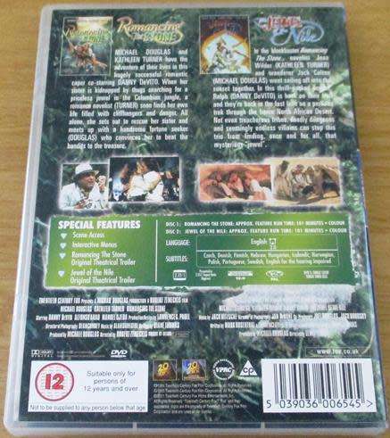 CULT FILM: ROMANCING THE STONE / JEWEL OF THE NILE DVD [BBOX 6]