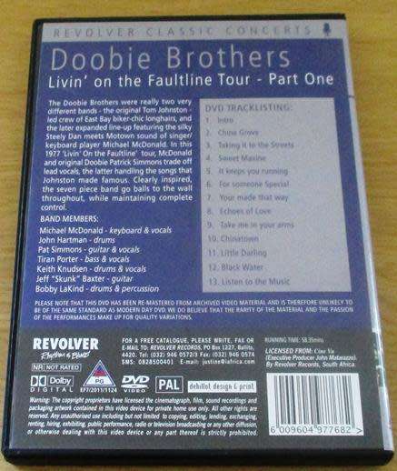 DOOBIE BROTHERS Livin` on the Faultline Tour Part One  DVD