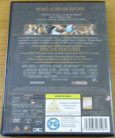 Cult Film: 007 The Living Daylights DVD [BBOX 14]