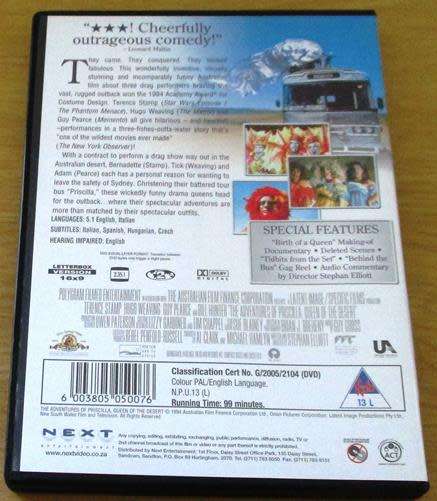 THE ADVENTURES OF PRISCILLA Queen of the Desert DVD GUy Pearce [DVD BBOX 1]